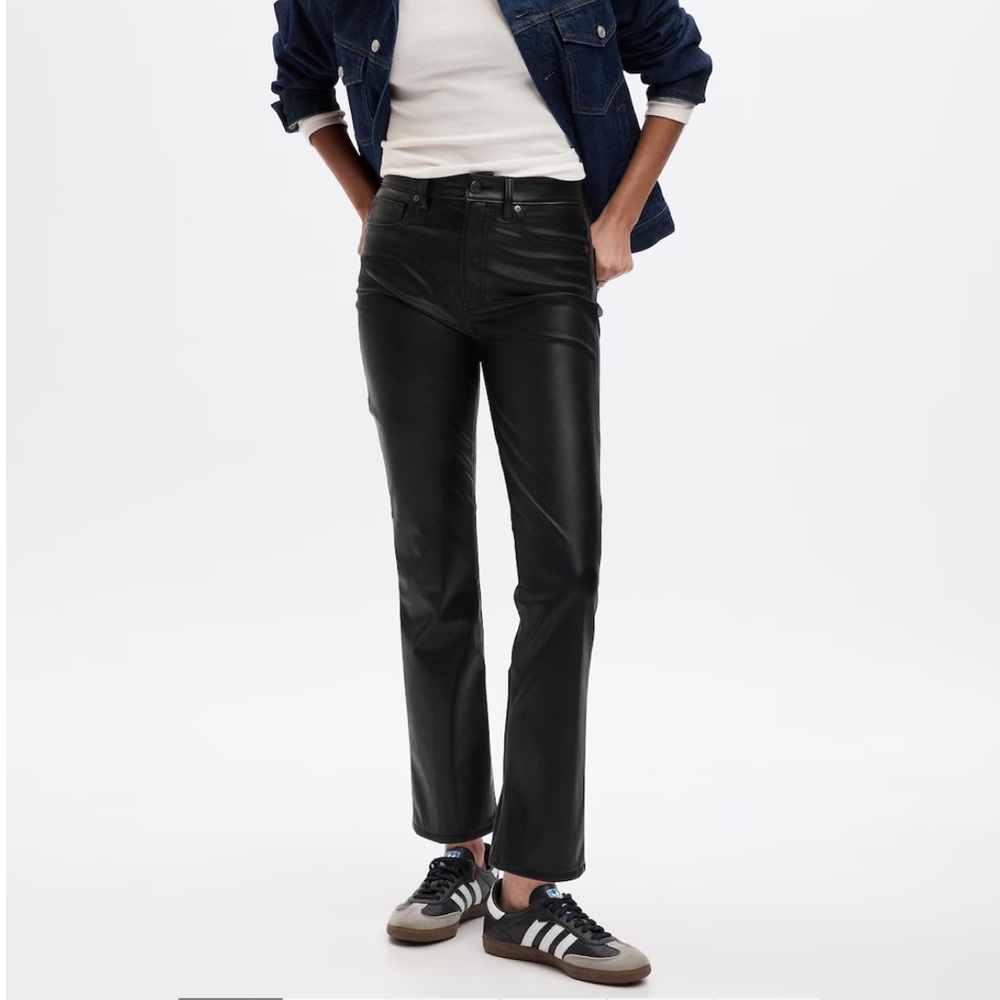 GAP High Rise Faux-Leather Vintage Slim Pants